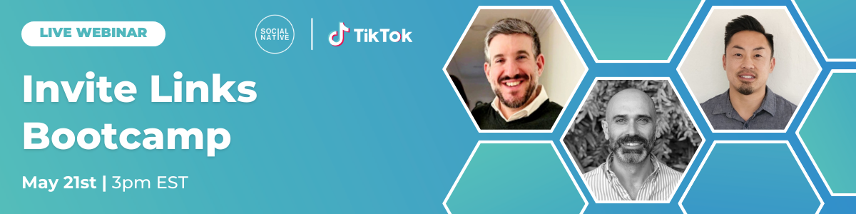 TikTok Invite Links Bootcamp Webinar invite